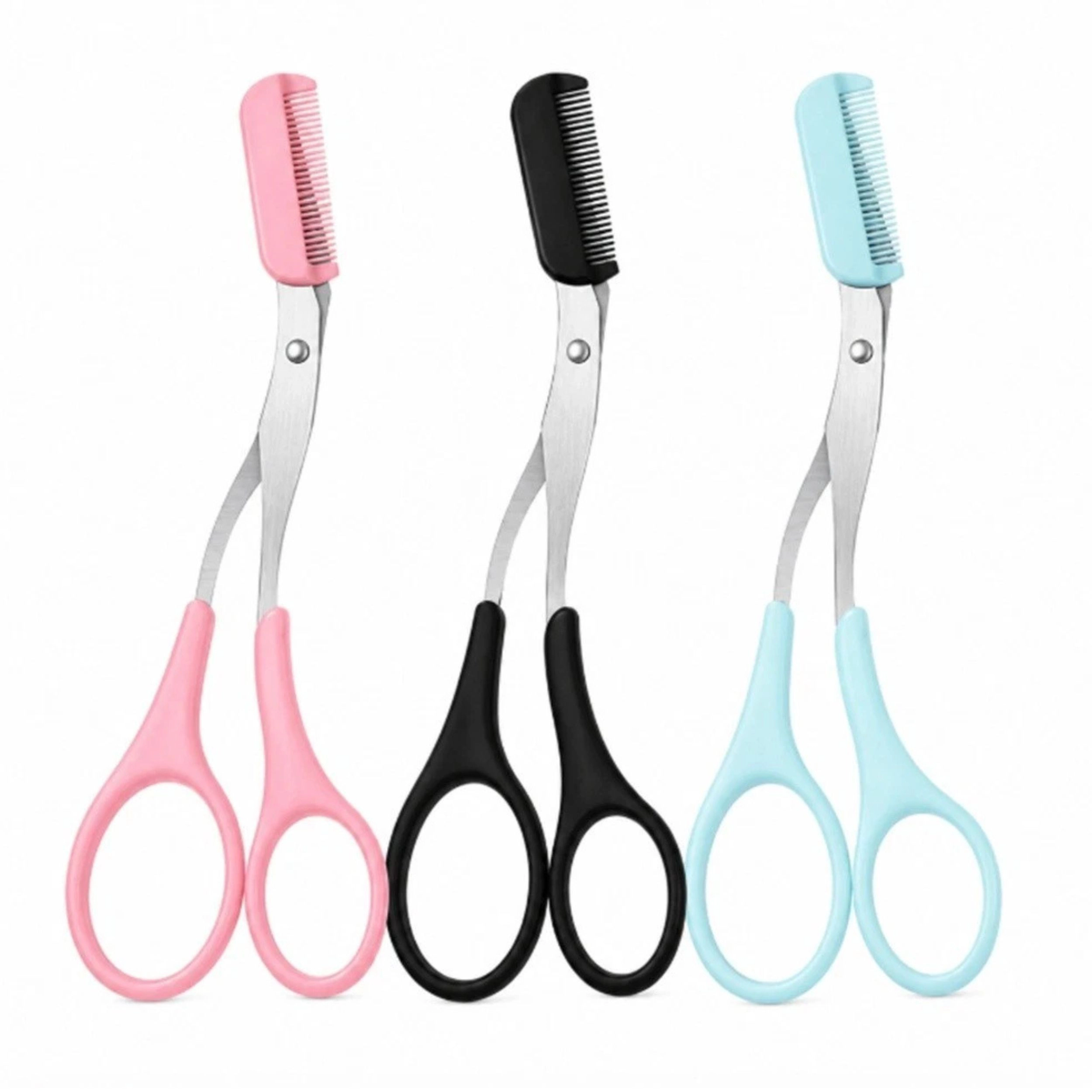 Home Collection 3-Piece Eyebrow Trimmer Scissors Kit with Comb