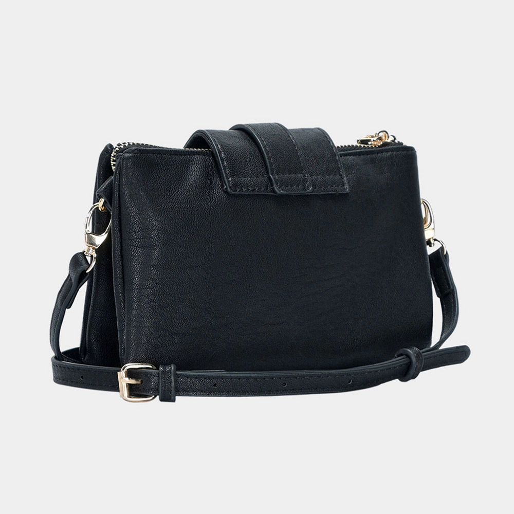 FASHNZFAB Belt Buckle Pointed Wristlet Clutch Crossbody Bag