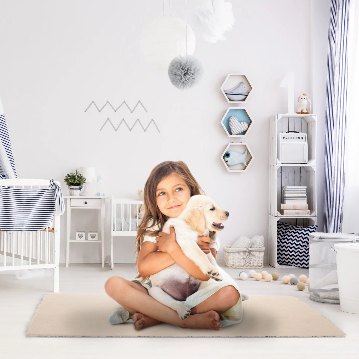 GBruno Shaggy Anti-Slip Area Rug 4' X 2.6'