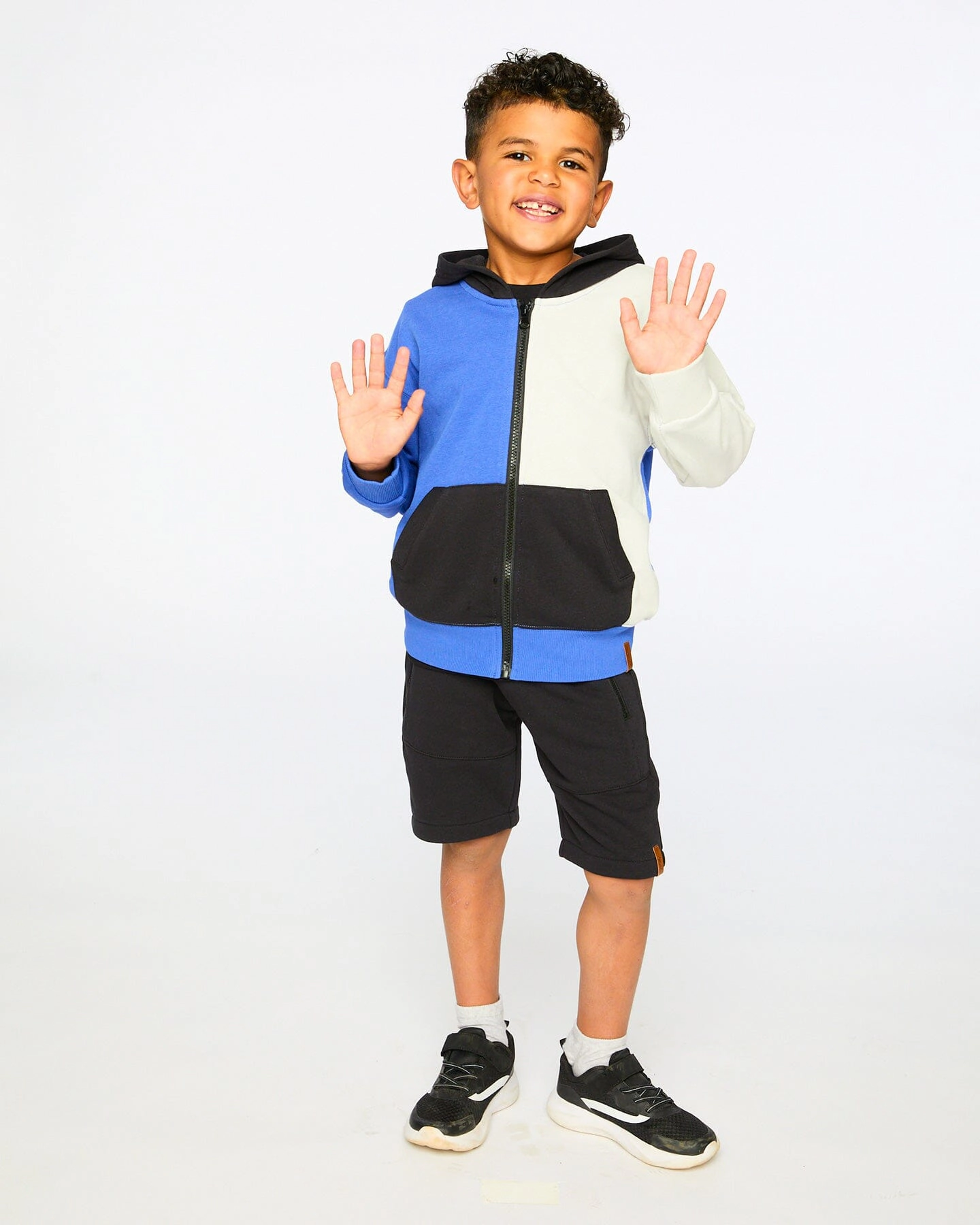 Deux par Boys French Terry Cross Seam Zip Pocket Shorts