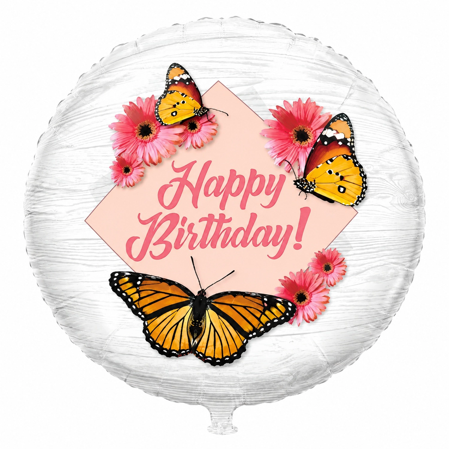 LoonBalloon Birthday Butterflies Foil Balloon 5-Pack, 18 in