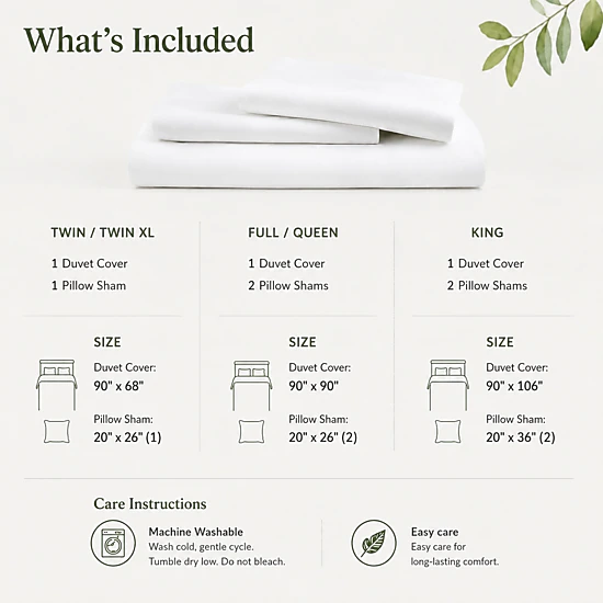 Puredown Selected Rayon from Bamboo Duvet Cover Set, Cooling Soft Breathable Bedding
