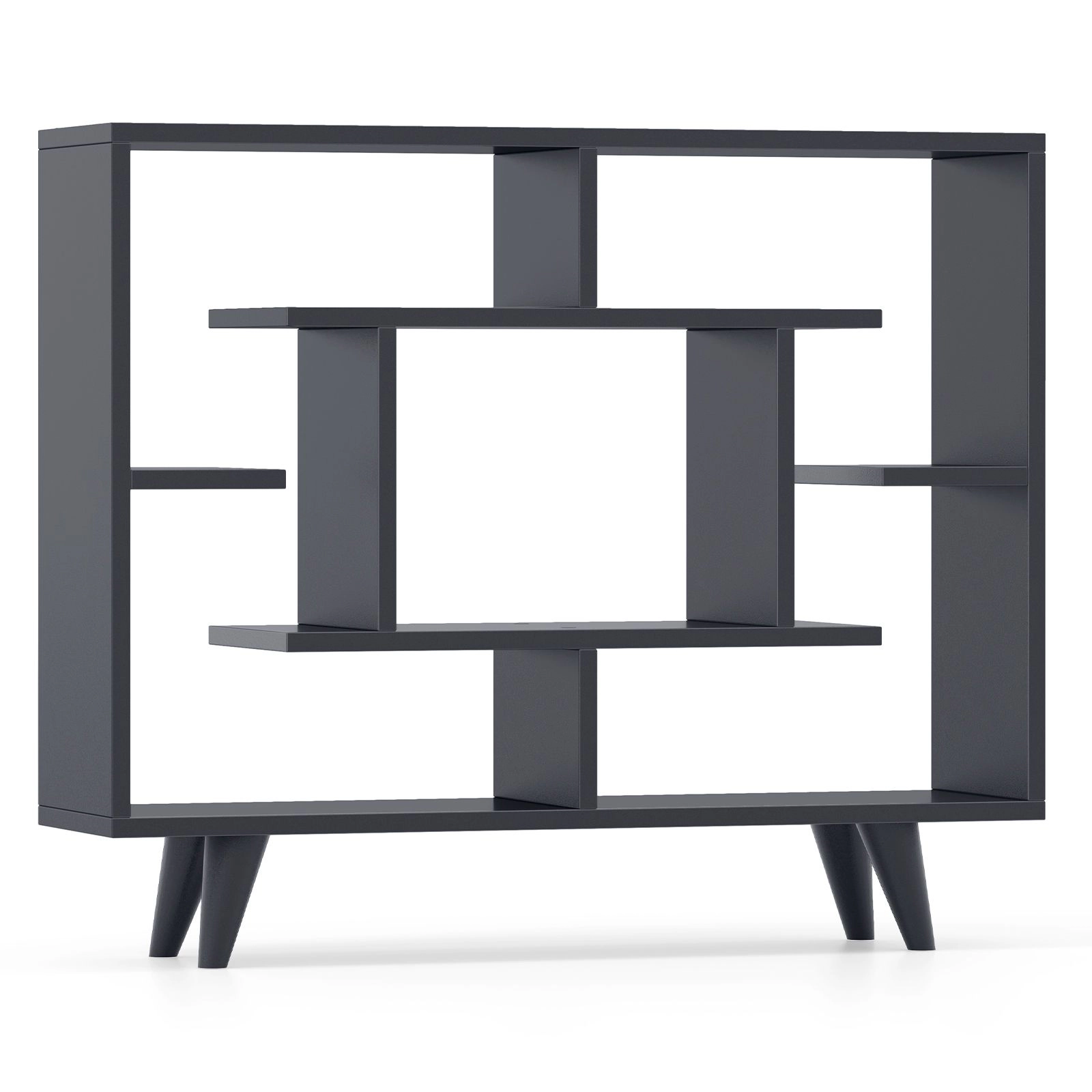 SlickBlue Modern Geometric Bookcase Storage Shelving Unit for Living Room Office
