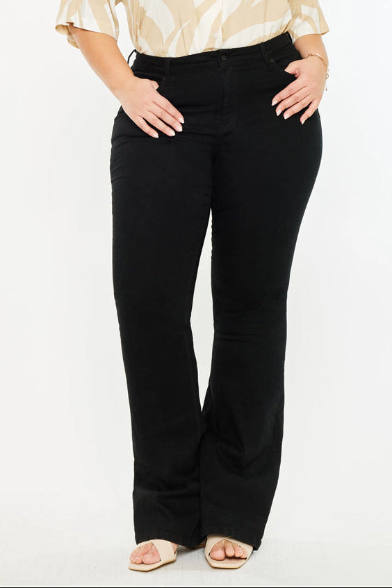 KanCan Women's Plus Mid Rise Flare Jeans Gabriel