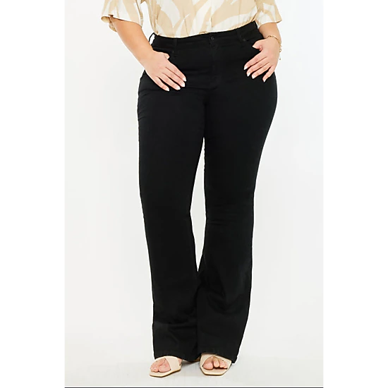 KanCan Women's Plus Size Mid Rise Flare Jeans Gabriel, Color