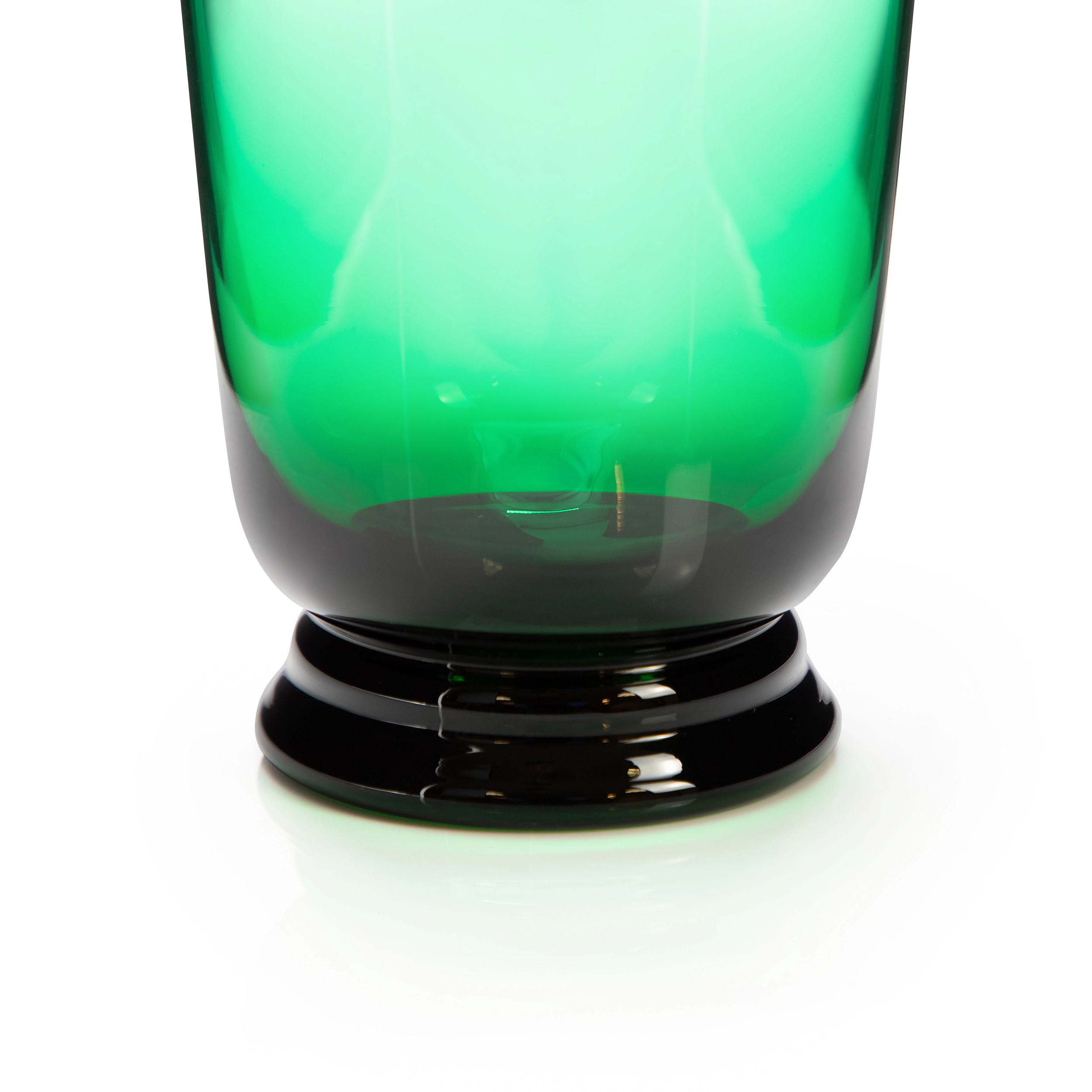 Martha Stewart Crispa 4 Piece 9.6 Ounce Hand Made Glass Goblet in Green