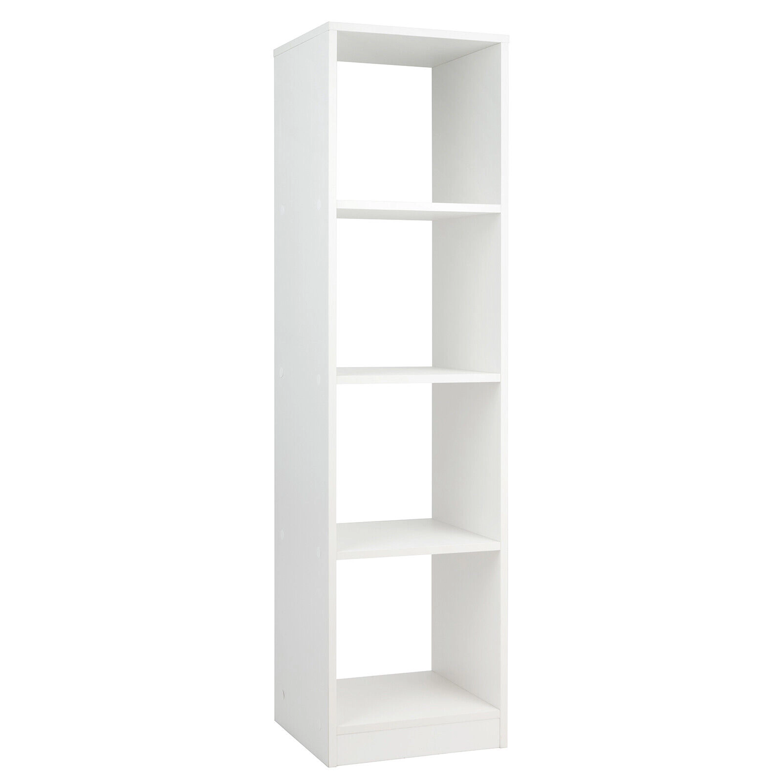 SUGIFT 5-Tier 4-Cube 56-in Tall Narrow Bookshelf with 4 Anti-Tipping Kits and 33-lb Tiers for Small Spaces