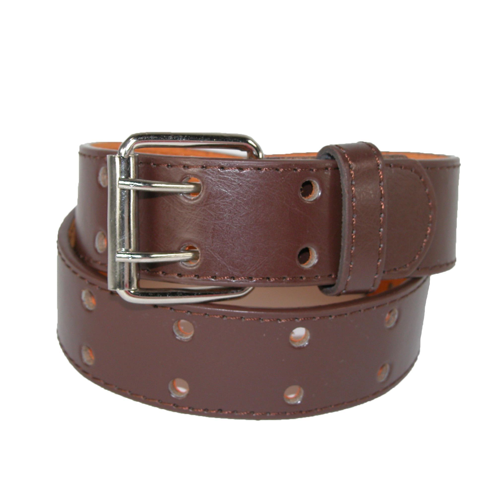 CTM Kids' Leather Two Hole Jean Belt (Pack of 2)