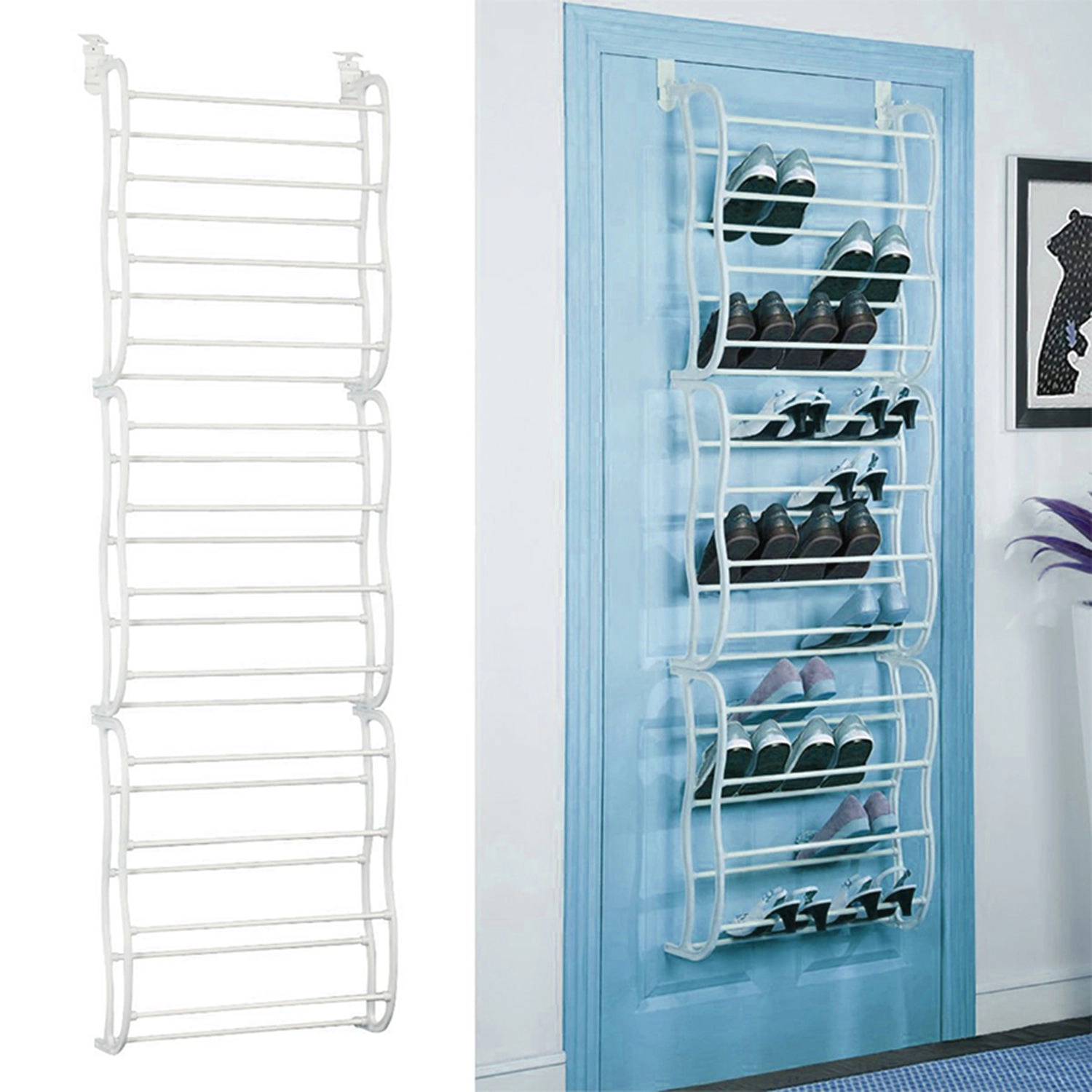 GBruno 12-Tier Over-The-Door Shoe Rack Organizer
