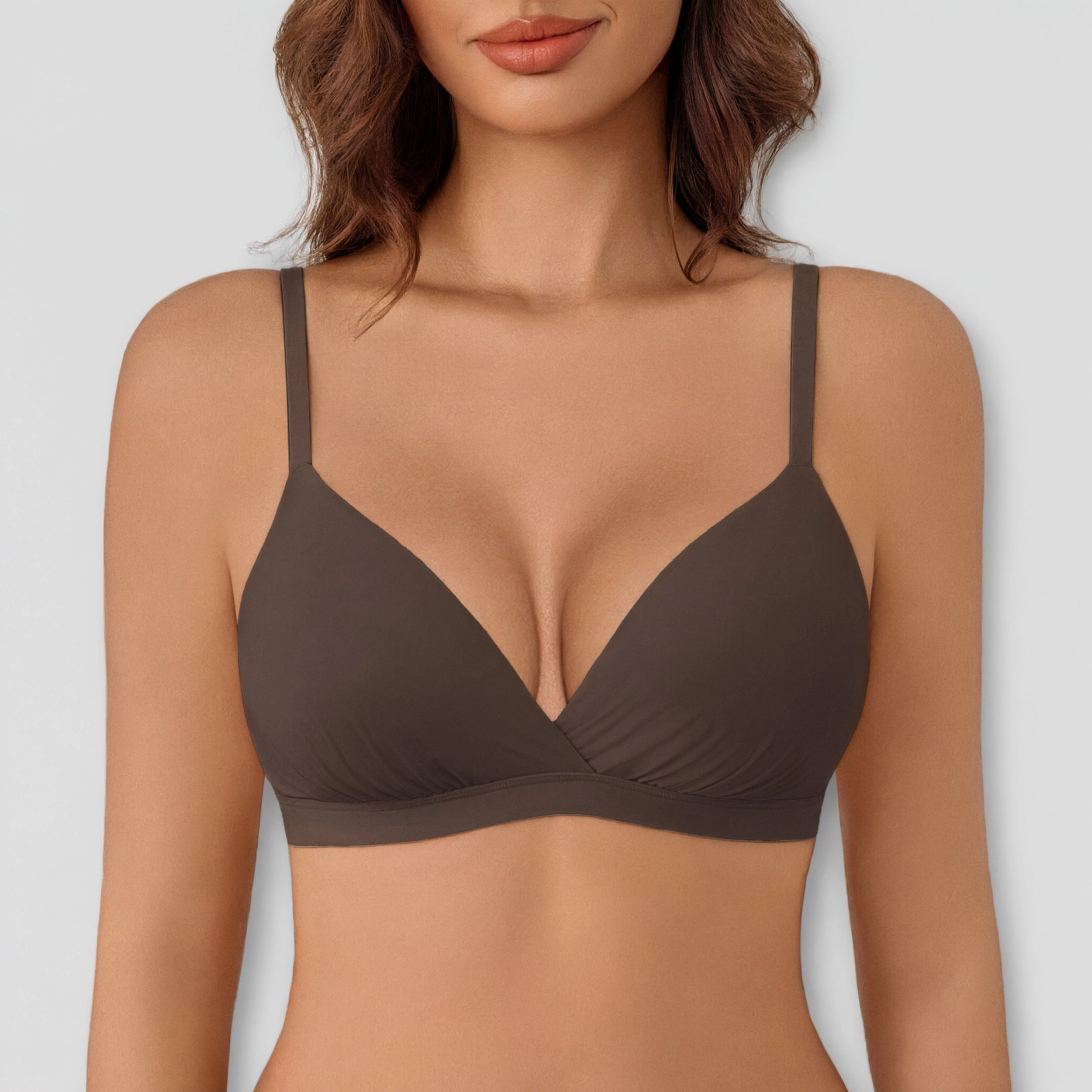 Avidlove Women's Triangle Wireless Unpadded Plunge Bralette