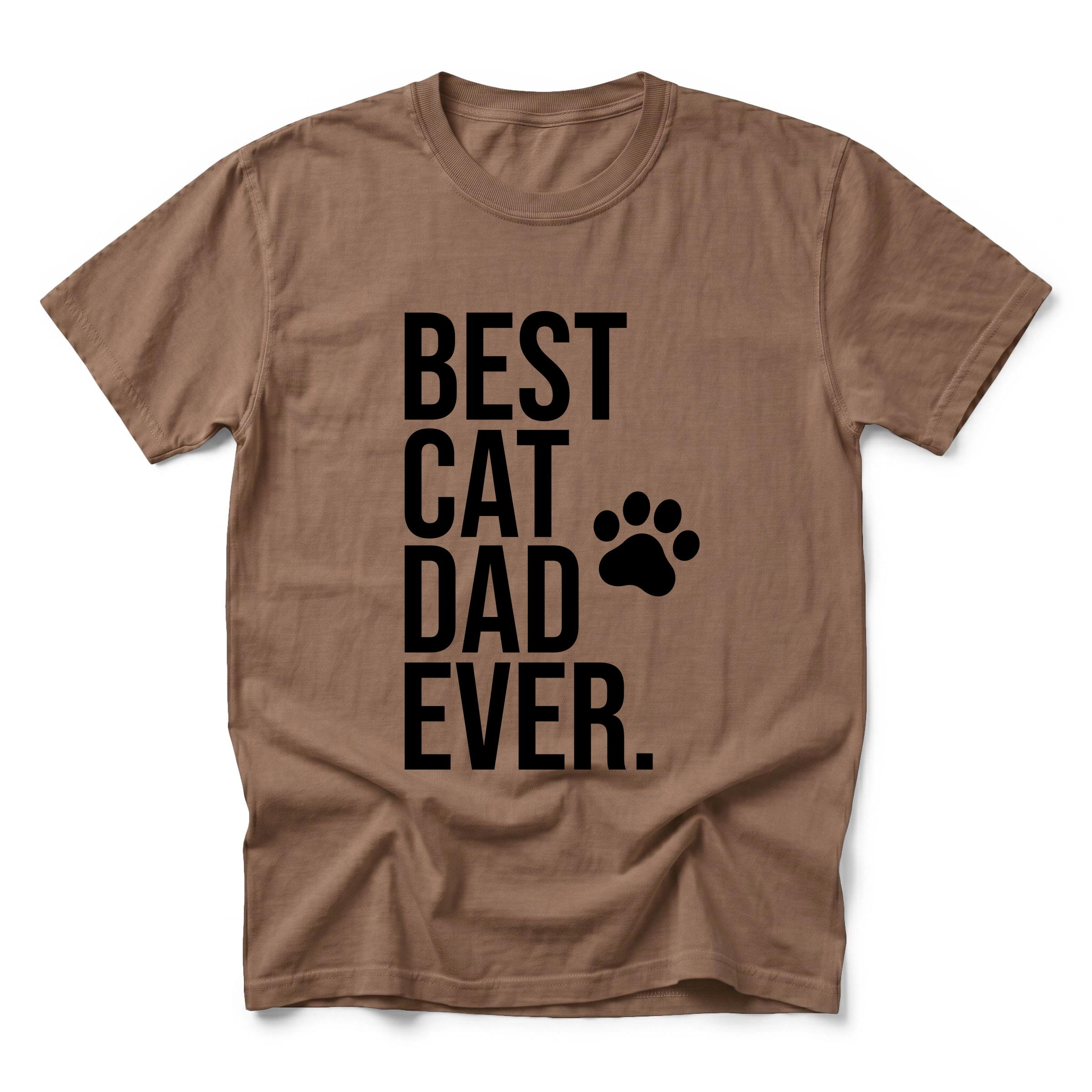 Simply Sage Market - Best Cat Dad Ever Paw Men's Garment Dyed Graphic T-Shirt