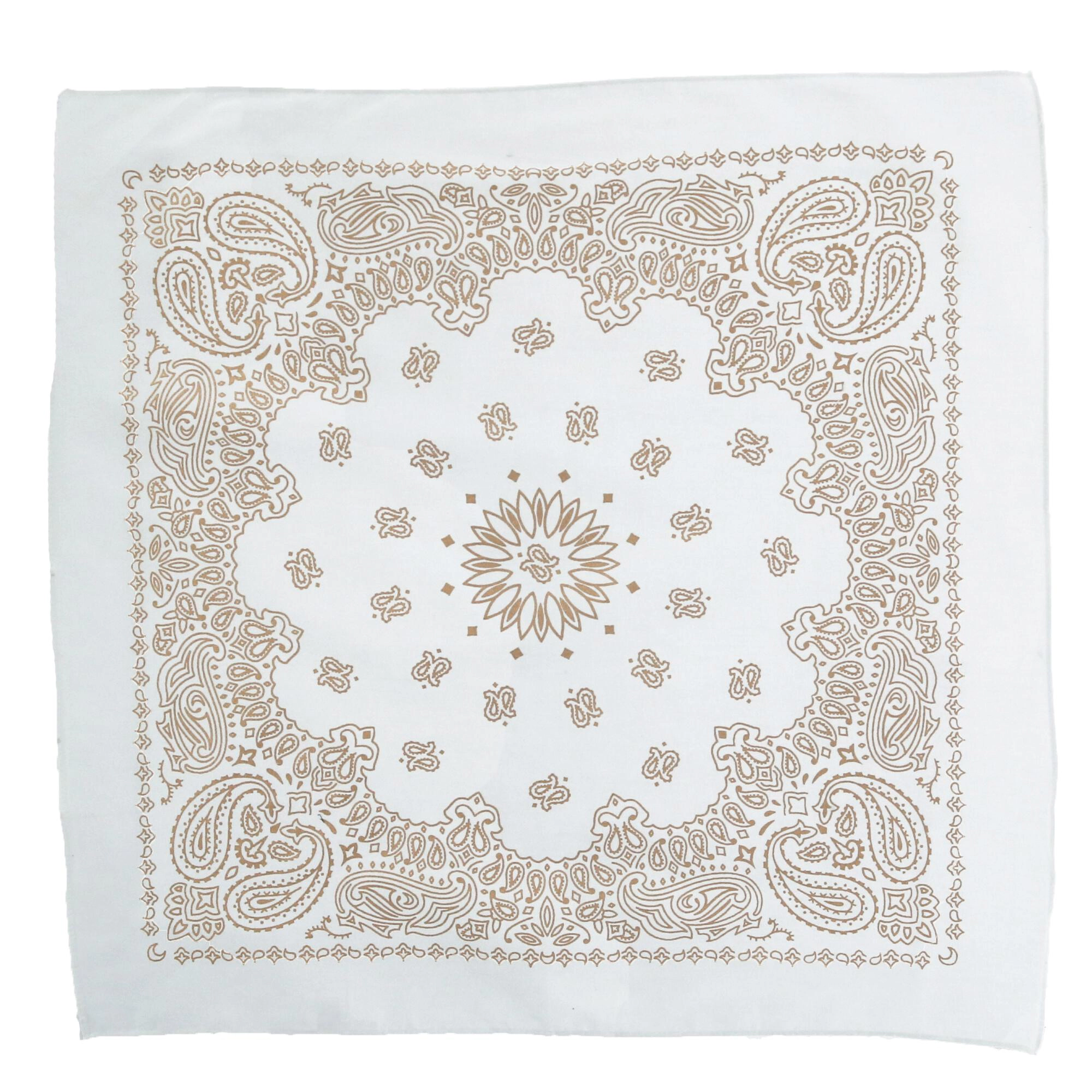 CTM® Metallic Paisley Print Bandanas (Pack of 4)