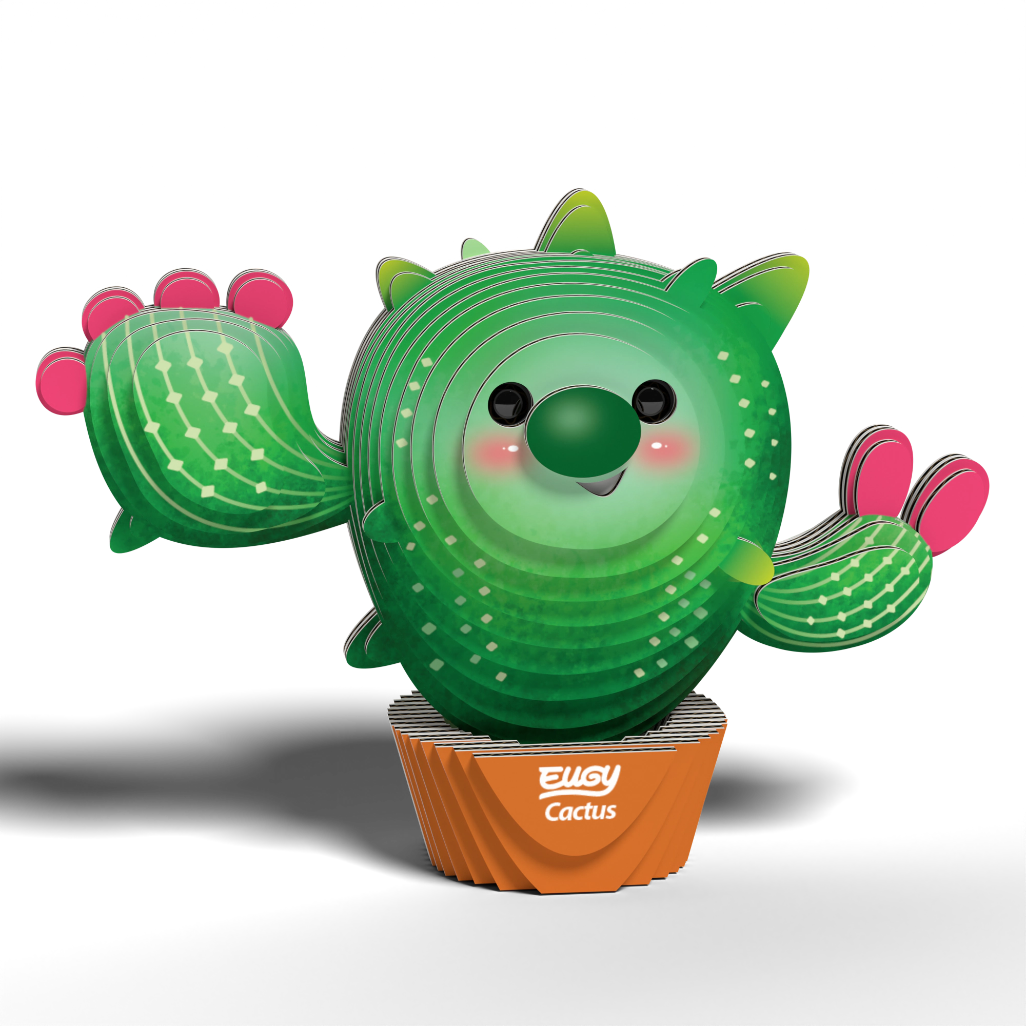 EUGY Cactus 3D Puzzle - contains 44 puzzle pieces
