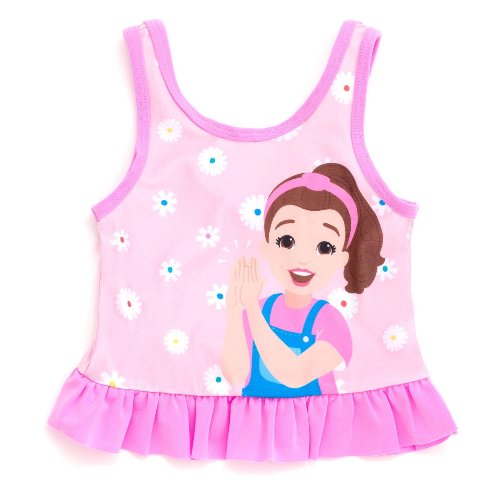 Ms. Rachel Girls' Swimwear 2-Piece Tankini and Bikini Bottom Set