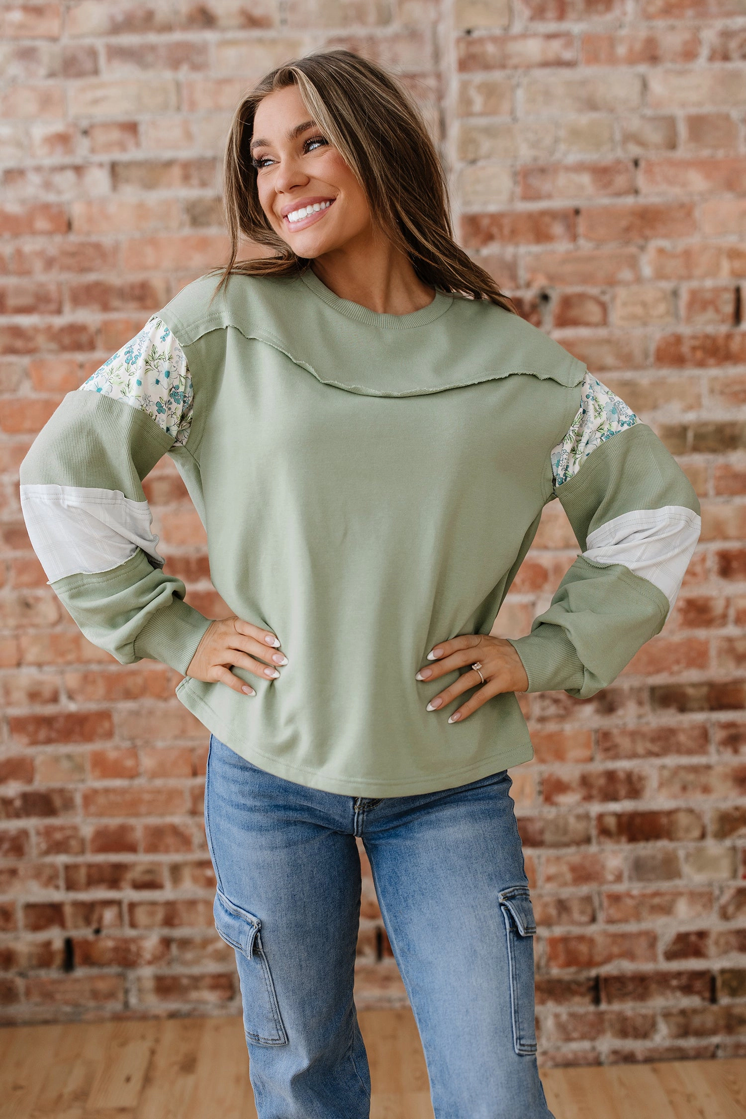 Threaded Pear Women's Oaklee Relaxed French Terry Top