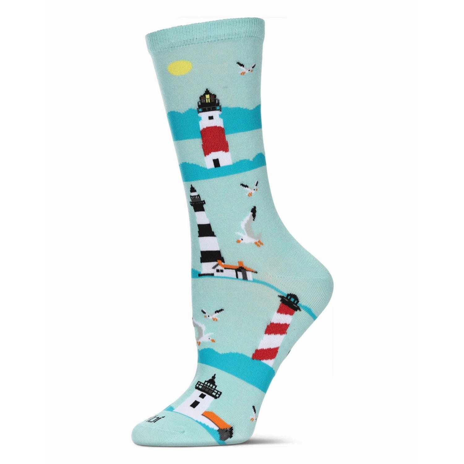 MeMoi Women's Lighthouse Rayon From Bamboo Crew Socks