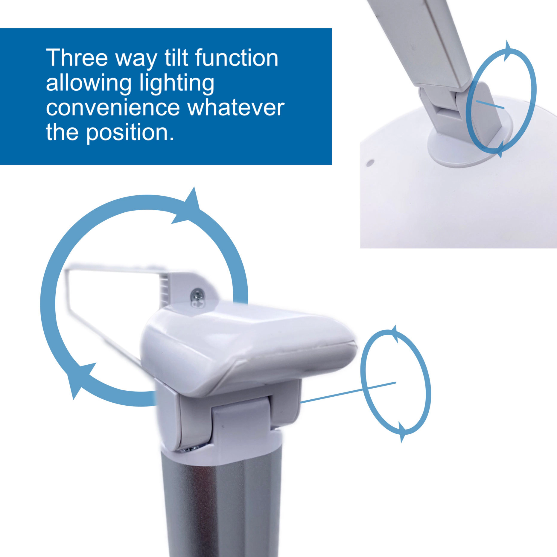 Viribright® LED Desk Lamp CCT w/ Touch Controls & USB Charge Port