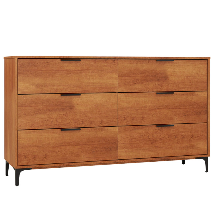 Hivvago 6-Drawer Dresser With Interlock System For Bedroom Living Room