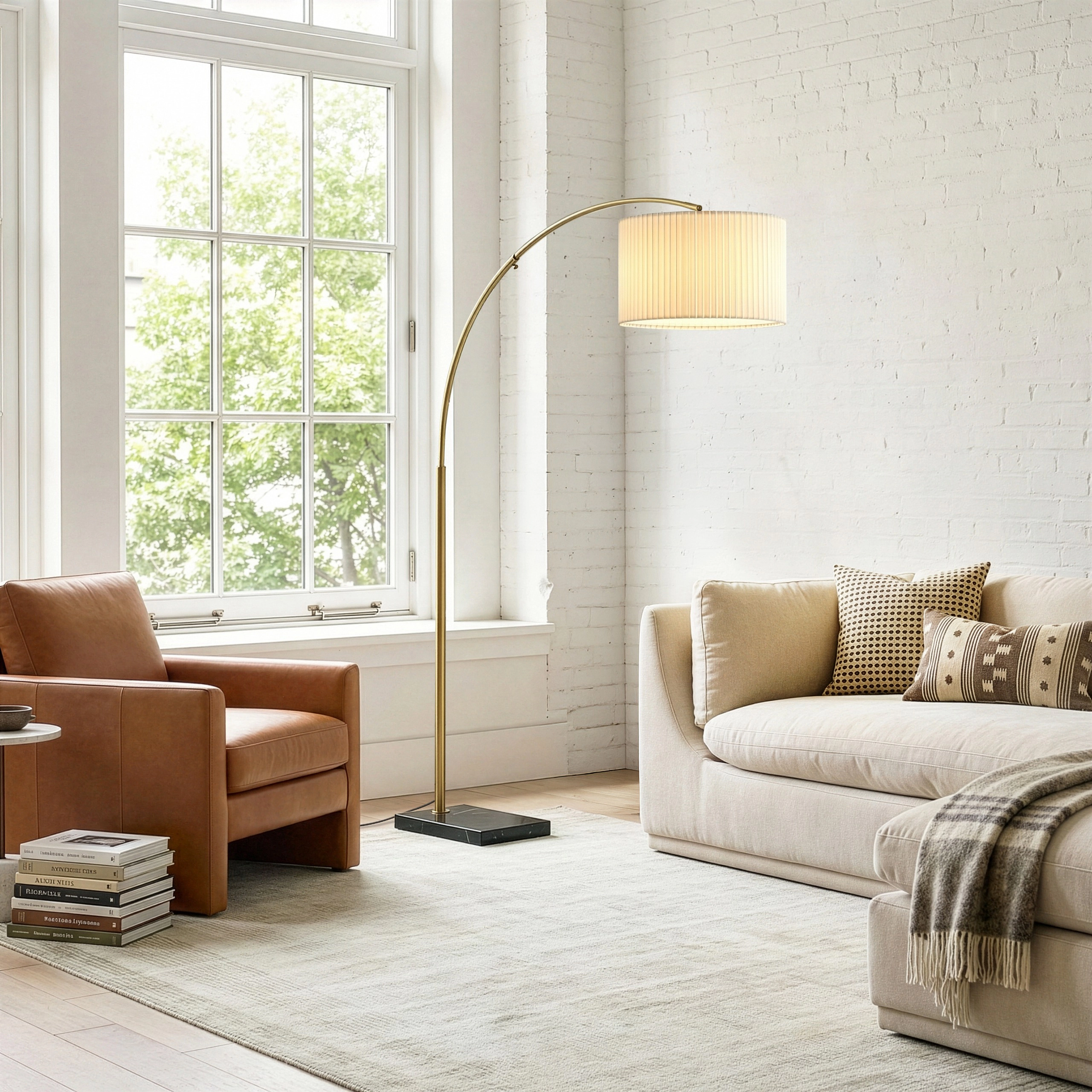 Brightech Aspen Marble Glass Table Lamp