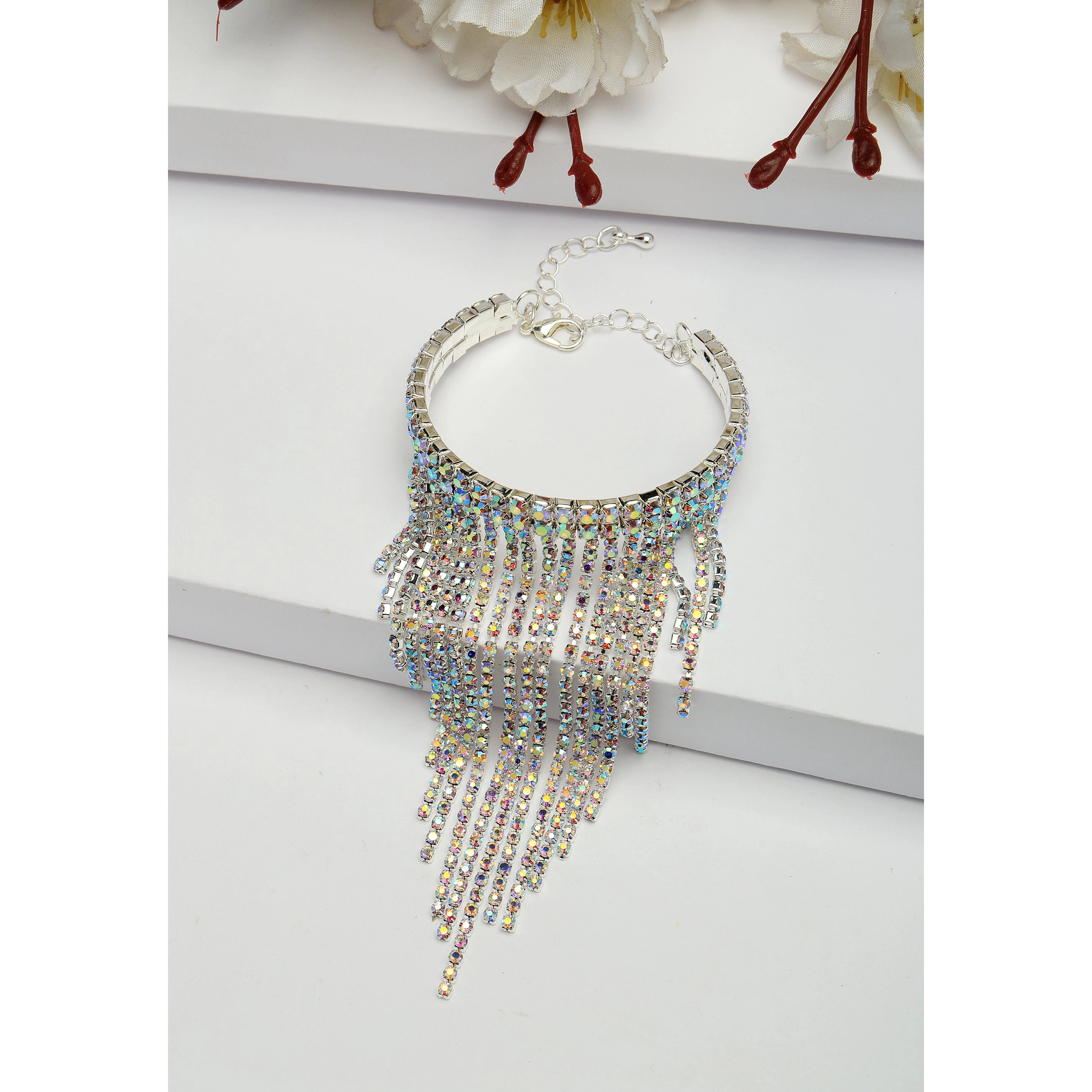 AGP PARIS Womens Diva Collection Gleaming Tassel Bracelet