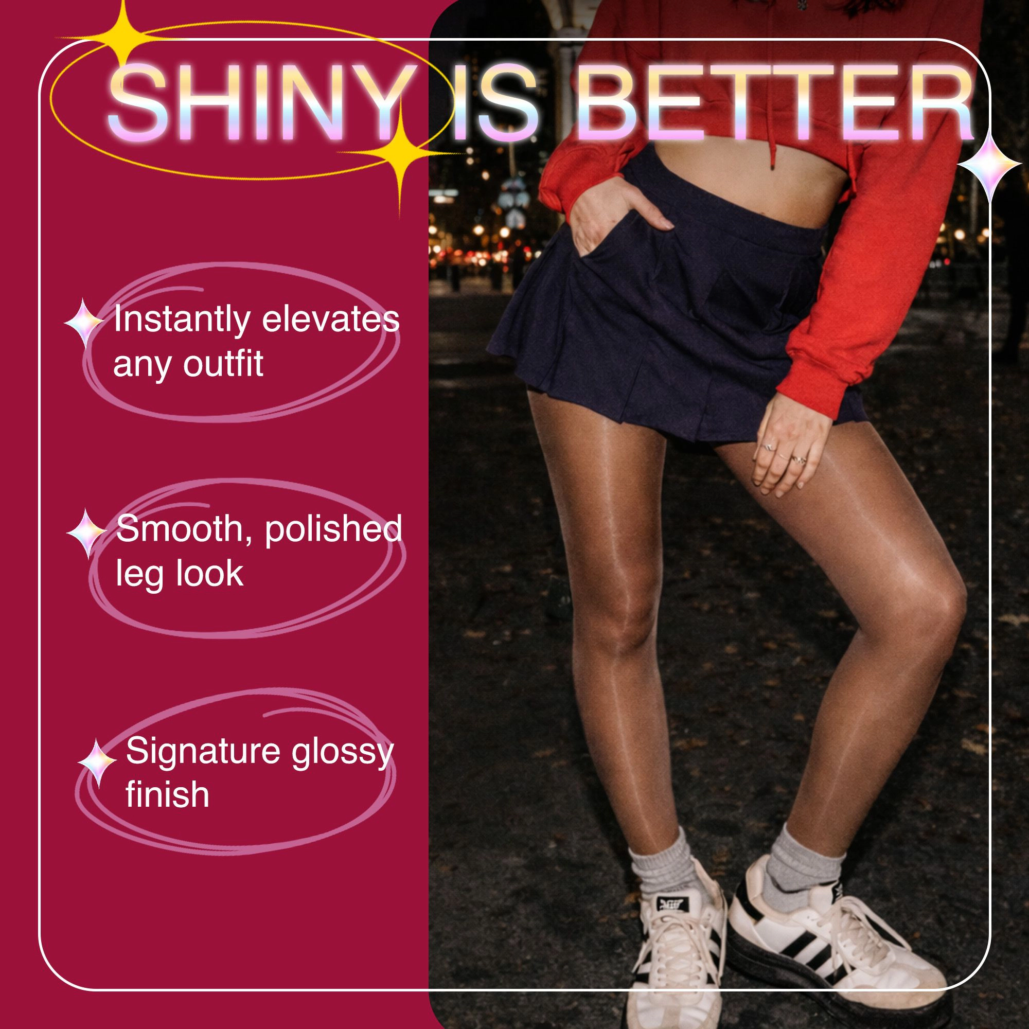 LECHERY Women's Semi-Opaque Tights Lustrous Silky Shiny 40 Denier High Waist Stocking Panty Hose Nylons