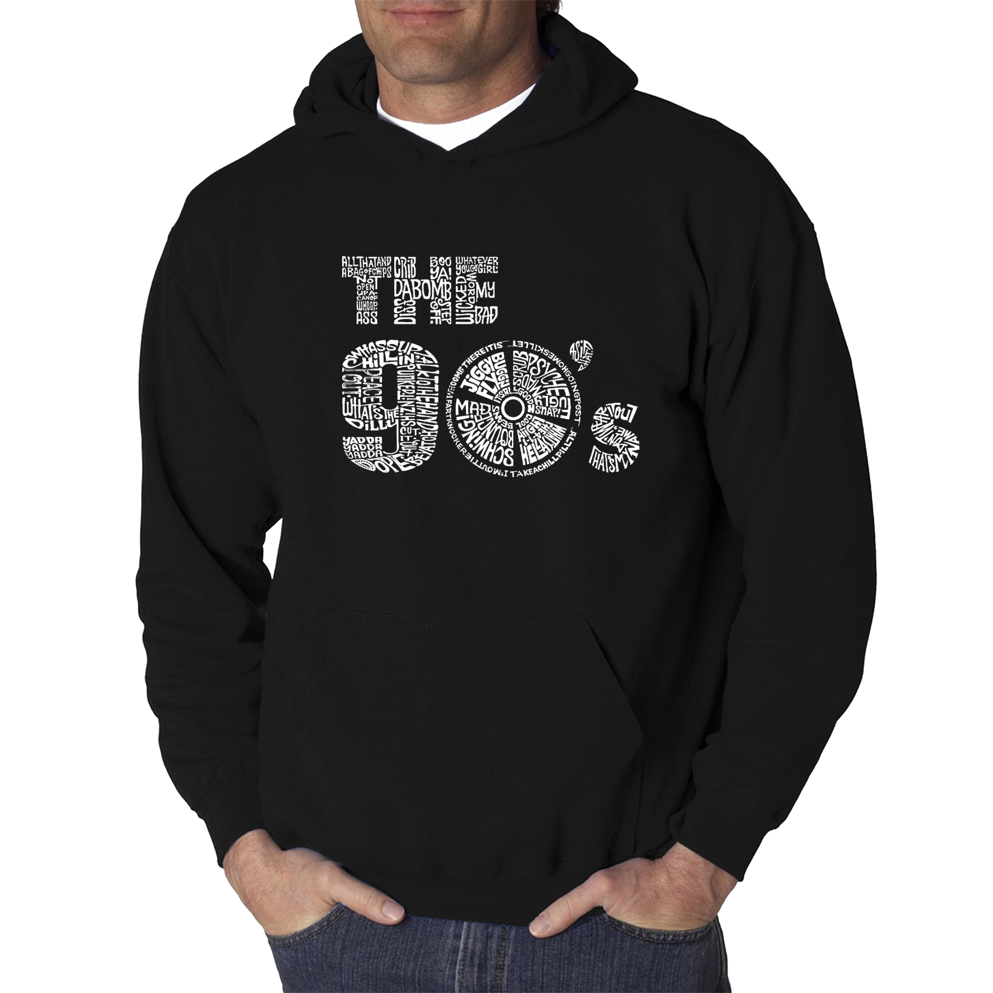 LA Pop Art 90S - Men's Word Hooded Sweatshirt