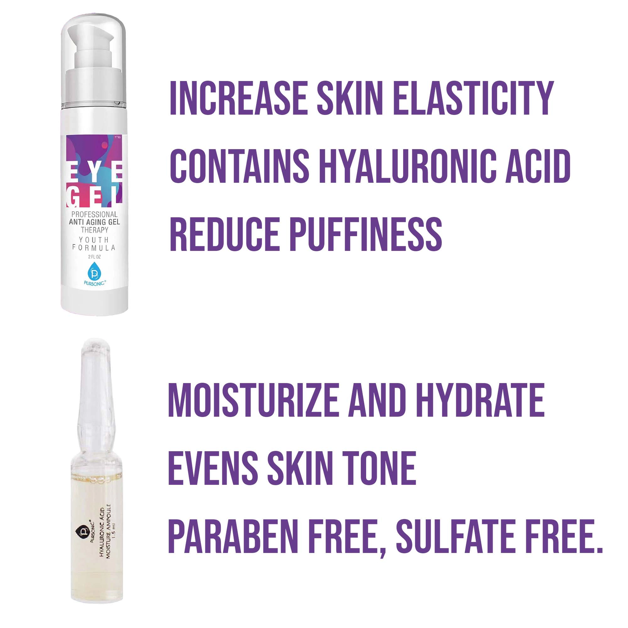 Pursonic Unisex Ultimate Skincare Ampoule & Eye Gel Set