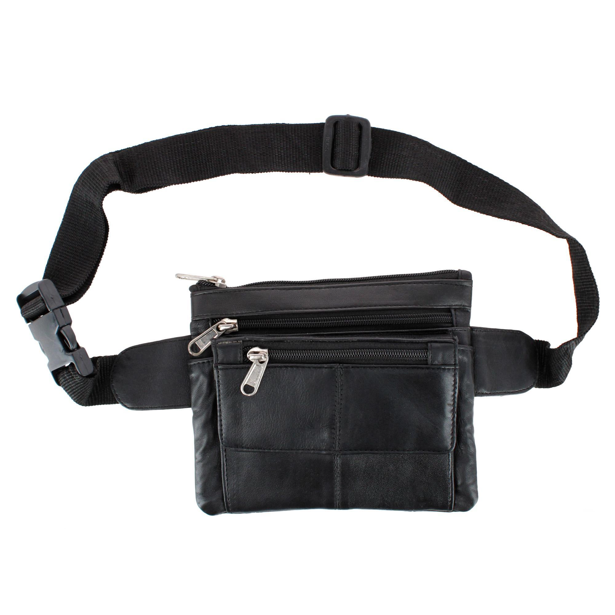 CTM Mini Leather Sqaure Fanny Waist Pack