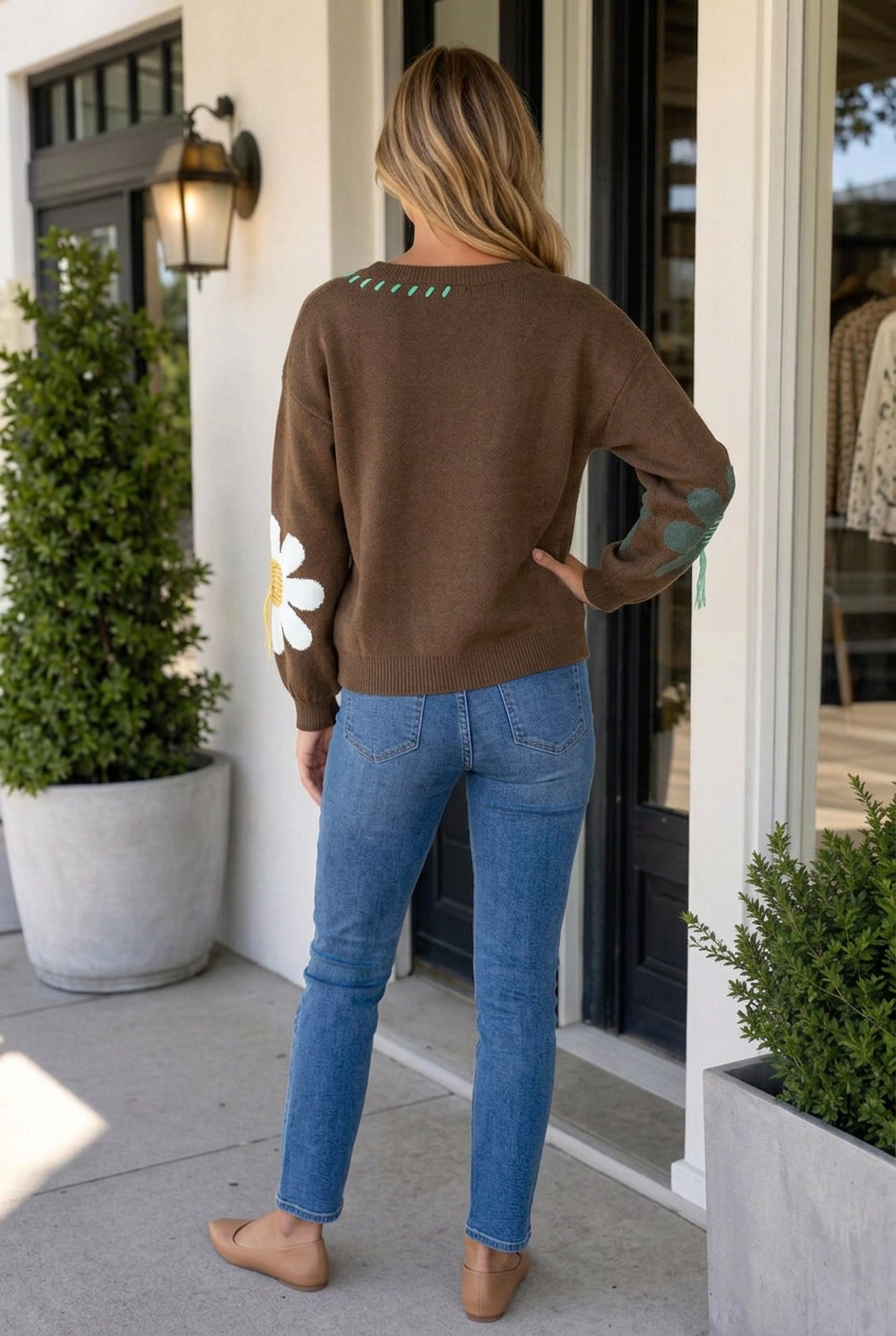 Threaded Pear Women's Briellia Drop Shoulder Sweater