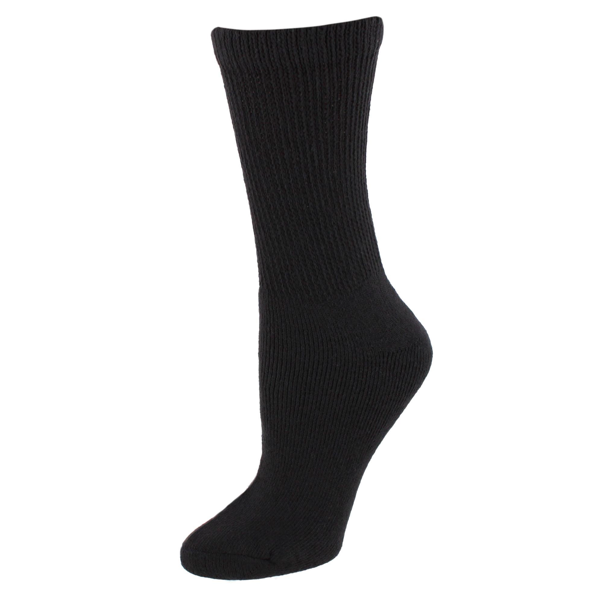 Buruka Women's Crew Comfort Diabetic Socks (3 Pairs)