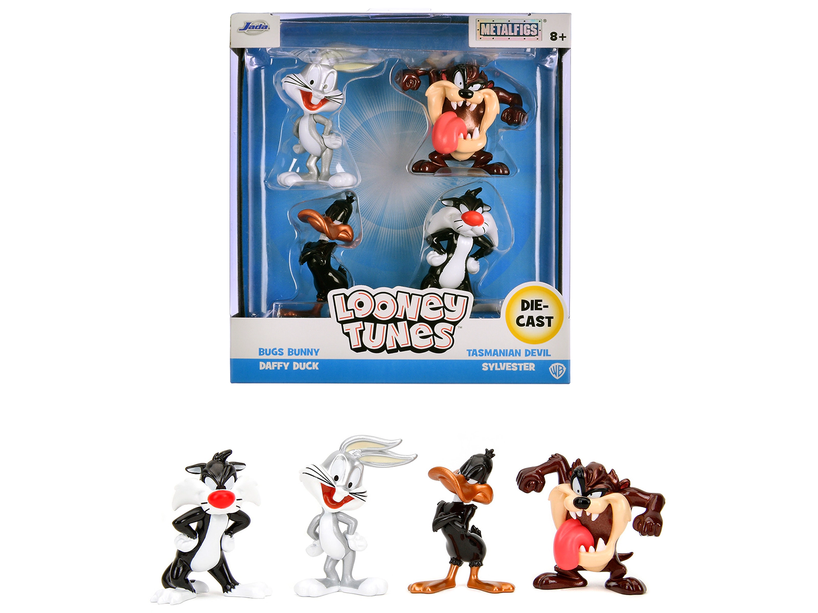 Jada Set of 4 Diecast Figures "Looney Tunes" "Metalfigs" Series Diecast Models by Jada