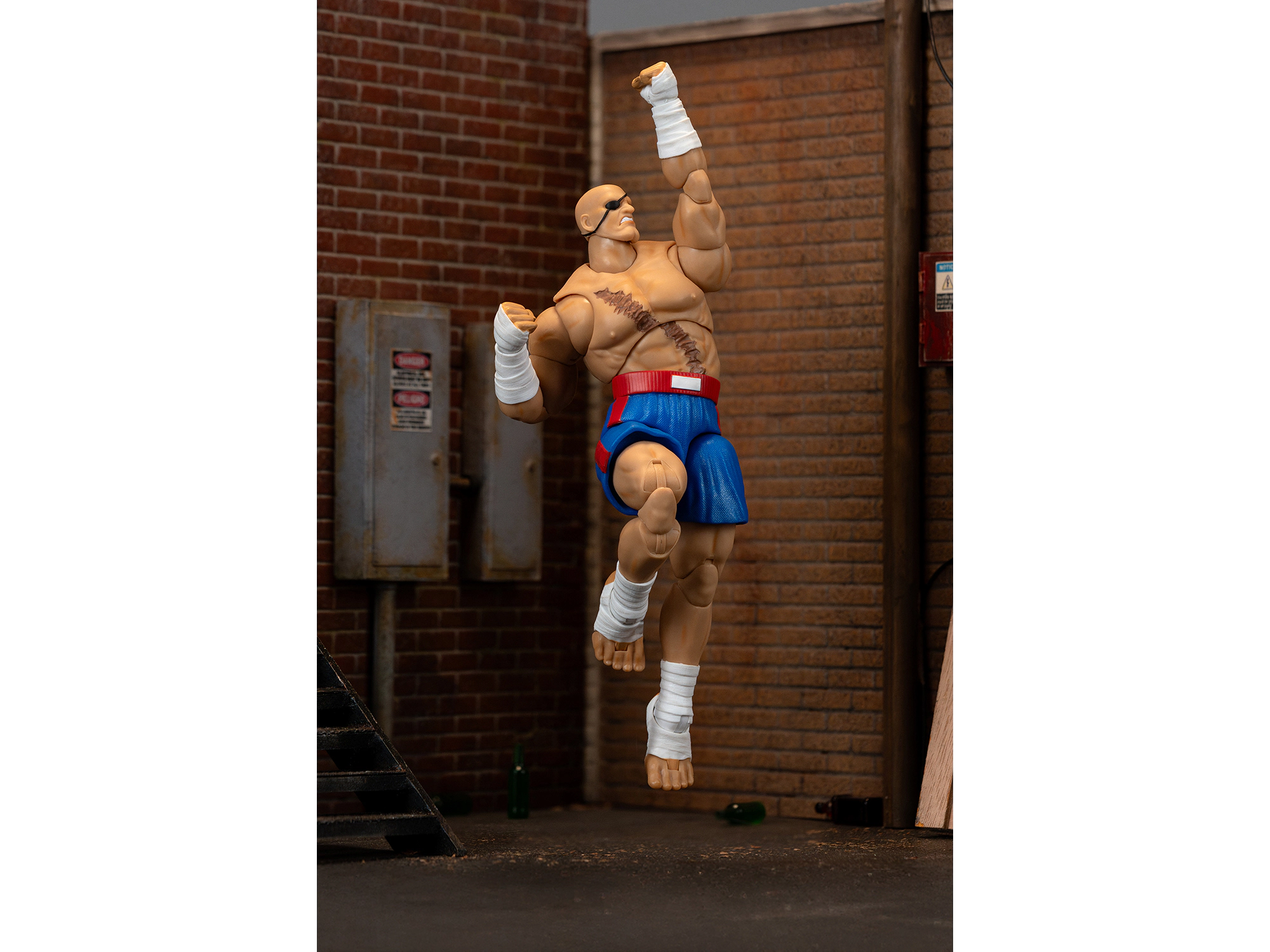 Jada Sagat 7.5" Moveable Figure with Accessories and Alternate Head and Hands "Ultra Street Fighter II: The