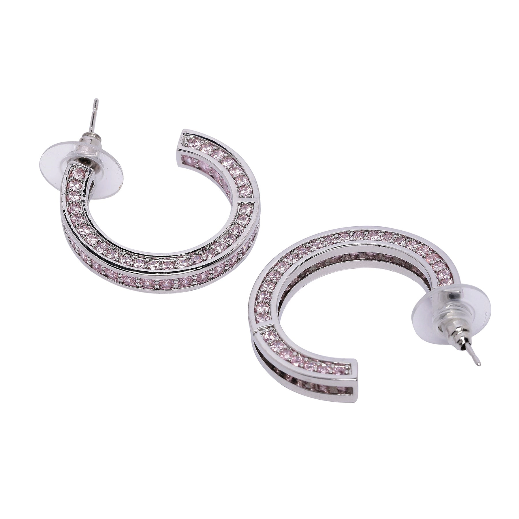 AGP PARIS Womens Pink Symphony Hoop Earrings
