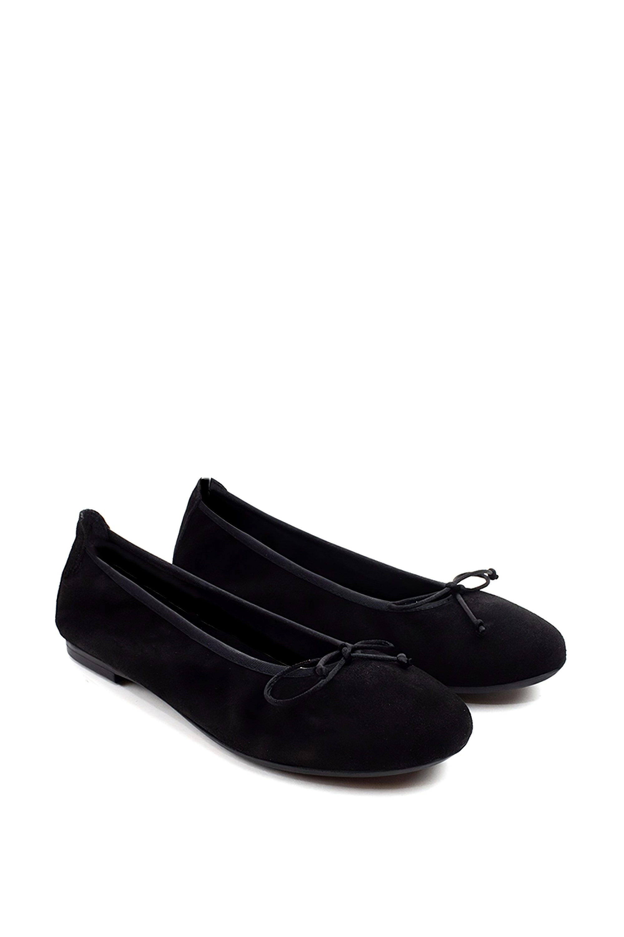 Menina Step Womens Sofia Elastic Suede Ballet Flat