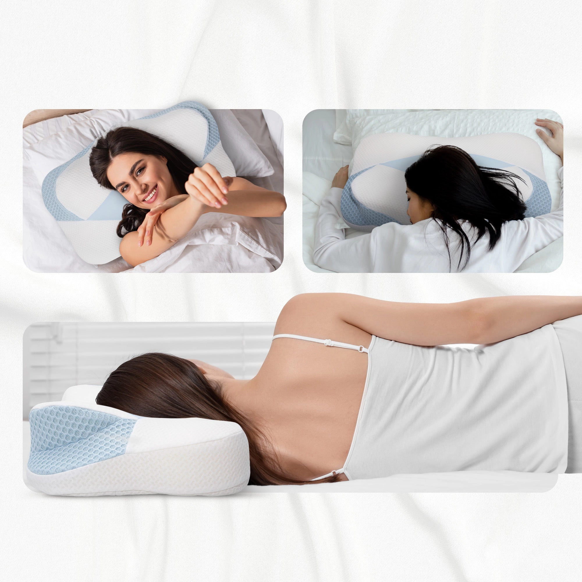 Cheer Collection Memory Foam Contoured Cervical Pillow 24"x14"