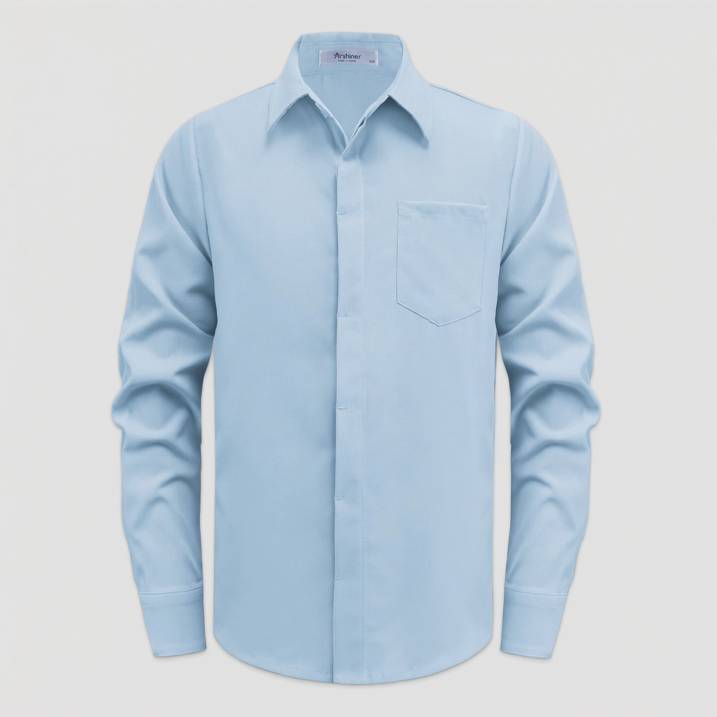 Arshiner Boys Long Sleeve Button Down Pocket School Formal Dress Shirt