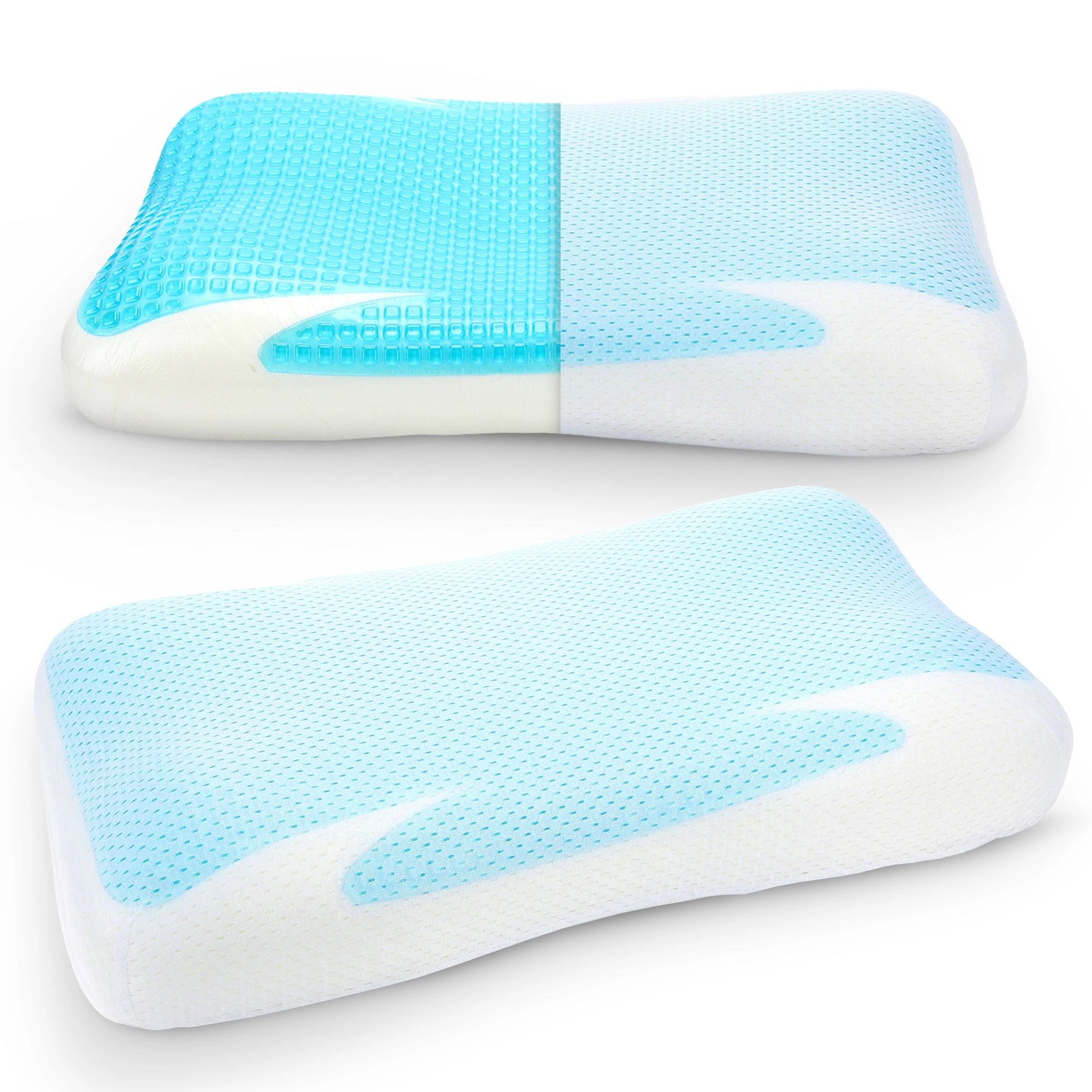 Cheer Collection Gel Memory Foam Cooling Pillow, 23"x14", Washable Cover