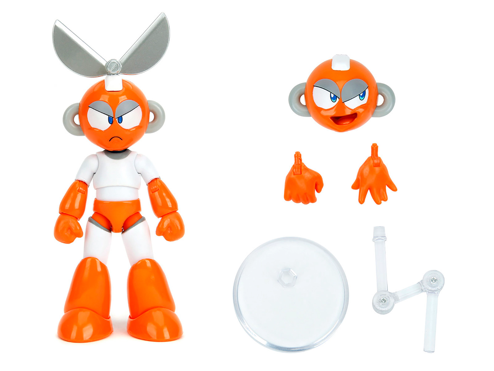 Jada Cut Man 4.5" Moveable Figure With Accessories And Alternate Head And Hands "Mega Man" (1987) Video Game