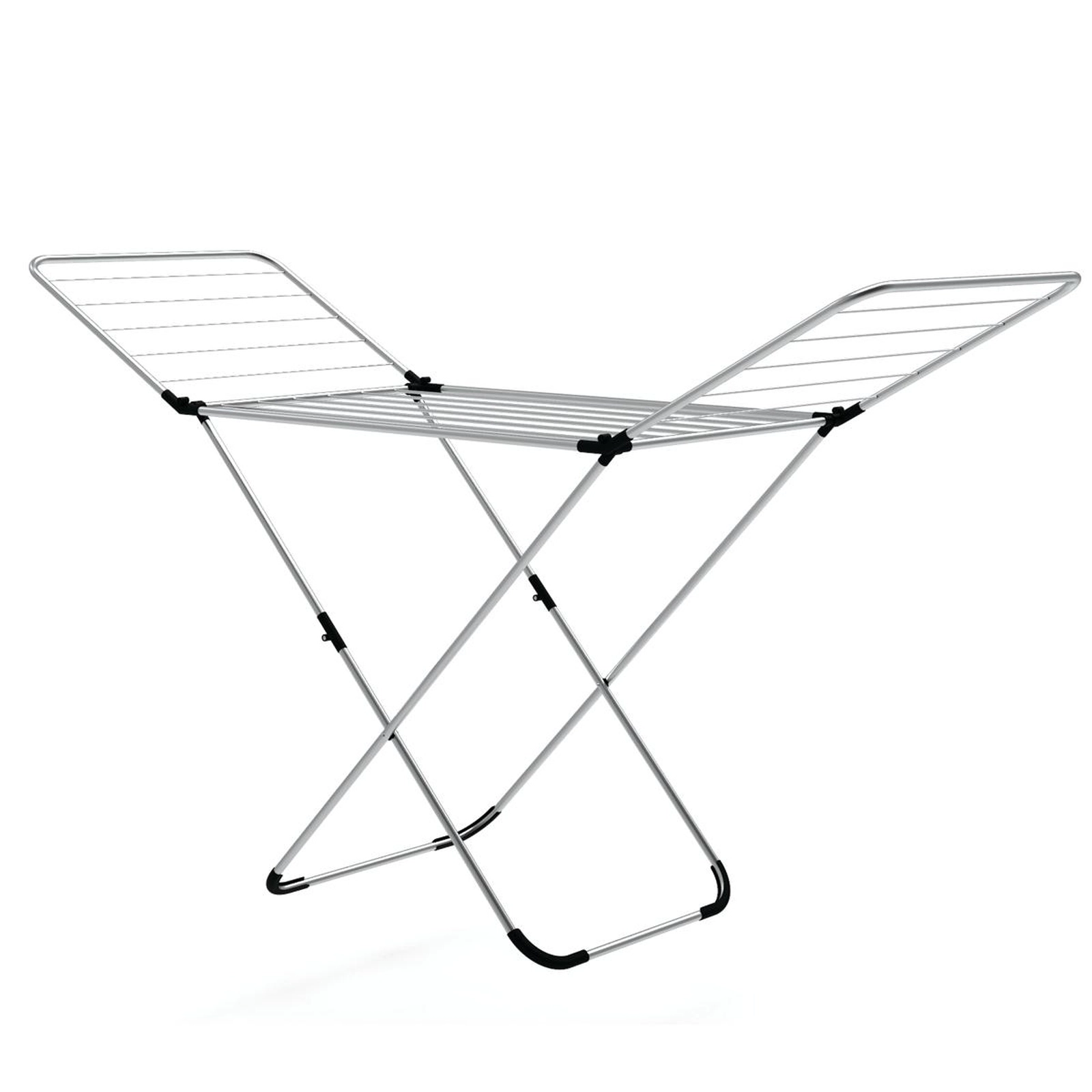 SUGIFT Silver Adjustable Wings for Indoor and Outdoor Folding Clothes Drying Rack