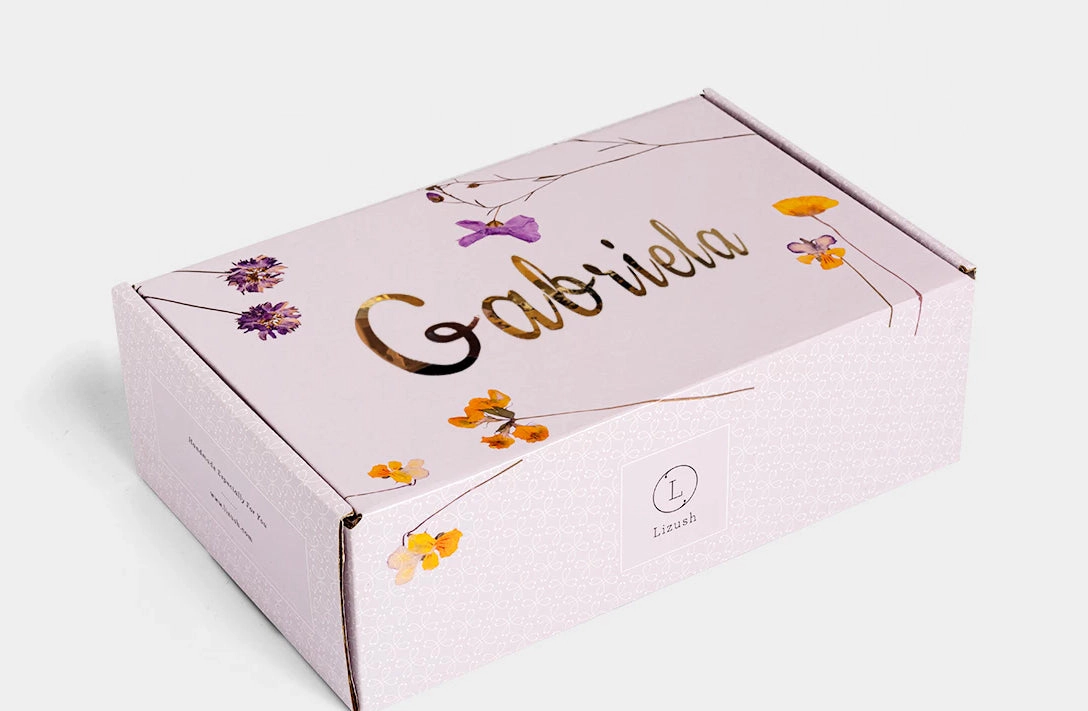 Lizush  Breast Cancer Awareness Gift Box - Lavender All-Natural Spa Set, Personalized Hope & Support Care Package