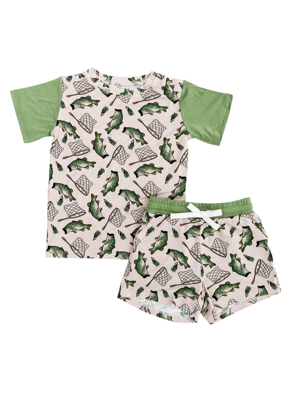Charlie Lou Baby Unisex Gone Fishin' Shorts & Shirt Set