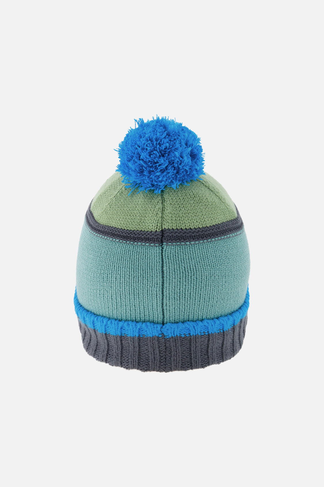 Deux par Boys Textured Striped Winter Knit Hat with Pompom