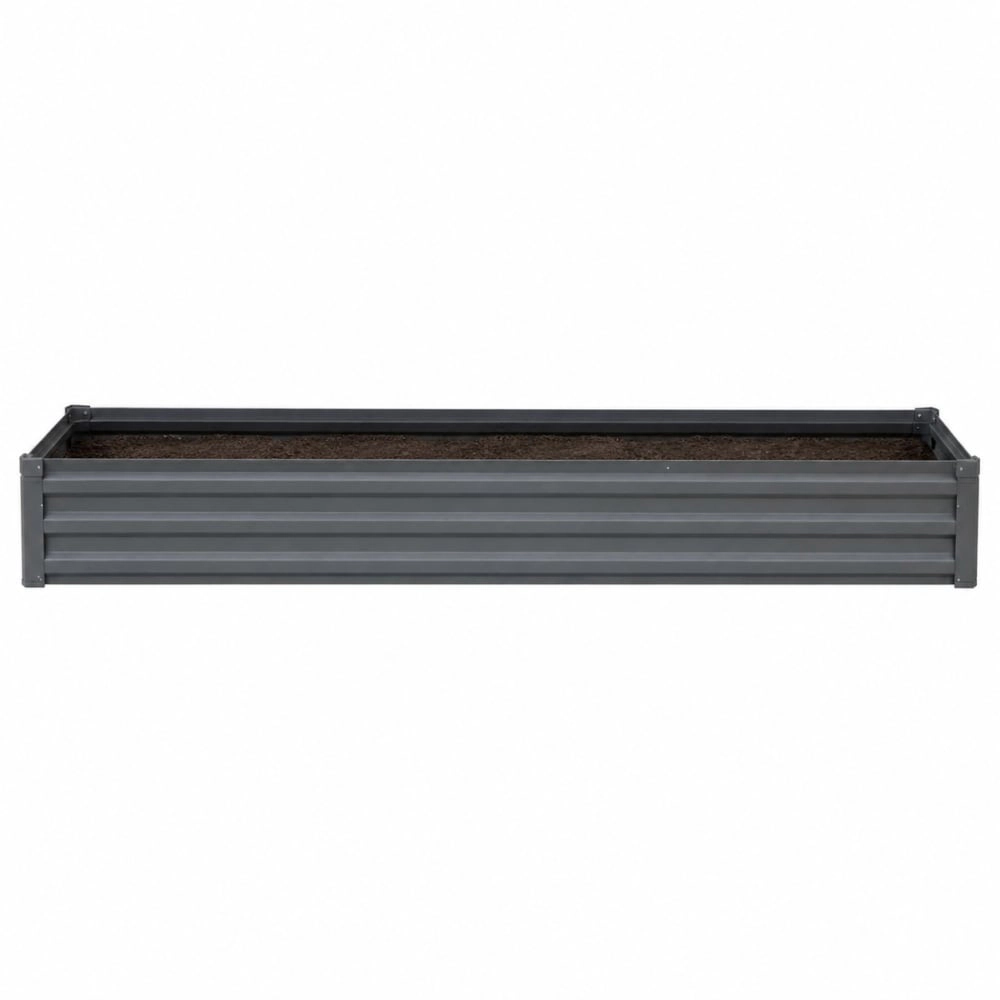 WOW PIONEER Long Rectangular Steel Raised Planter Box