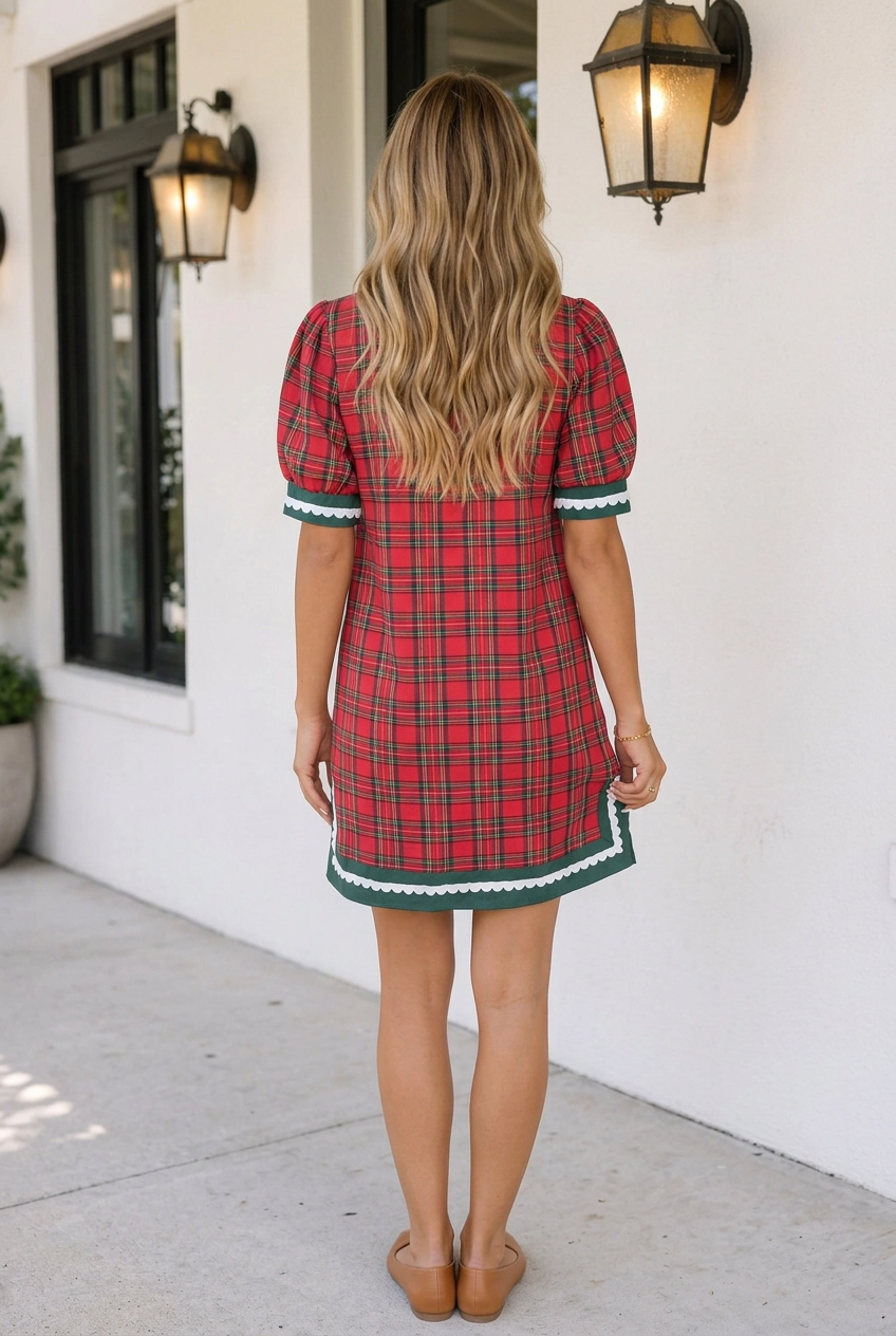 Threaded Pear Women's Penelope Style Short Sleeve Dress