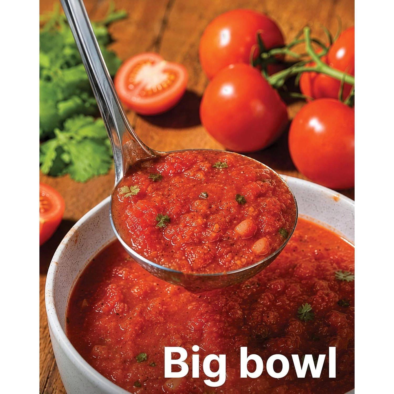 Zulay Kitchen Premium Soup Ladle – 12" Stainless Steel with Non-slip Silicone Handle