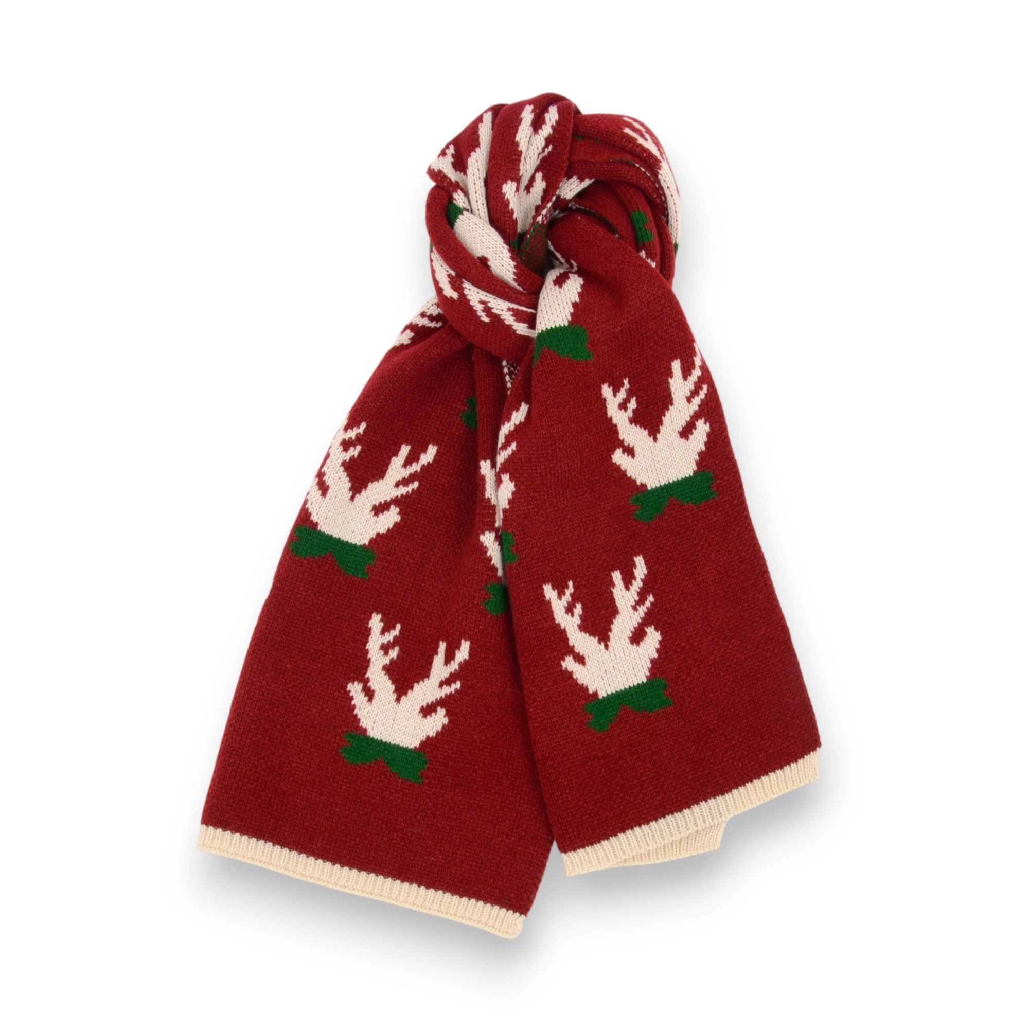 Anna-Kaci Women's Holiday Reindeer Snowflake Knit Winter Scarf 66 x 12