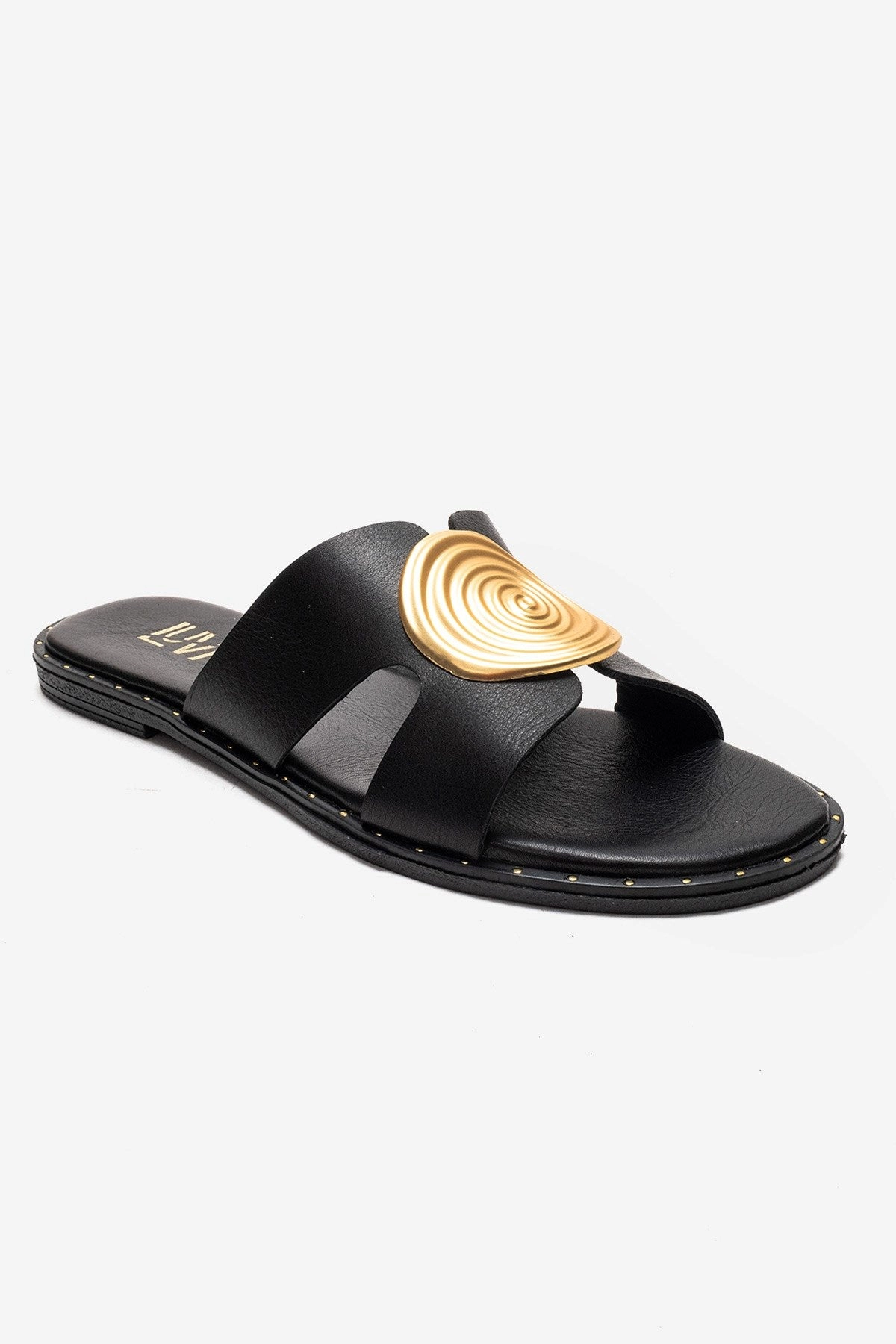 Forever & Always Womens Nolita Leather Slide Sandals