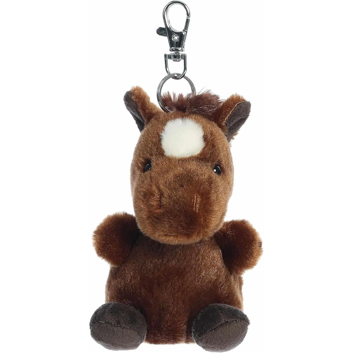 Aurora Palm Pals Truffle Brown Horse Clip-On 4-Inch Stuffed Animal Plush