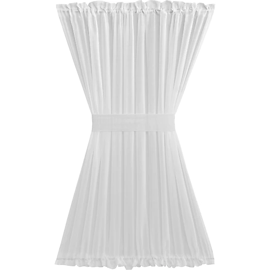 Kate Aurora Luxurious Batiste Sheer French Door Curtain Panel With Tieback