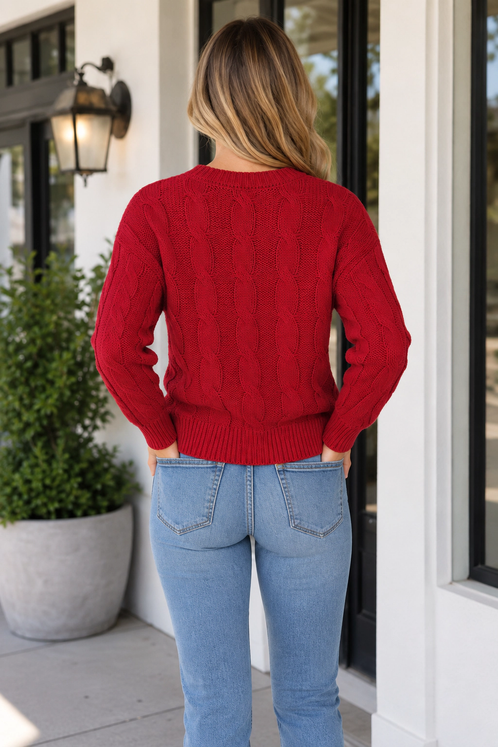 Threaded Pear Women's Kendrra Dropped Shoulder Pullover Sweater
